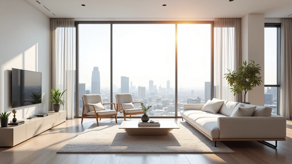 Квартира в Алматы с современным интерьером и видом на город